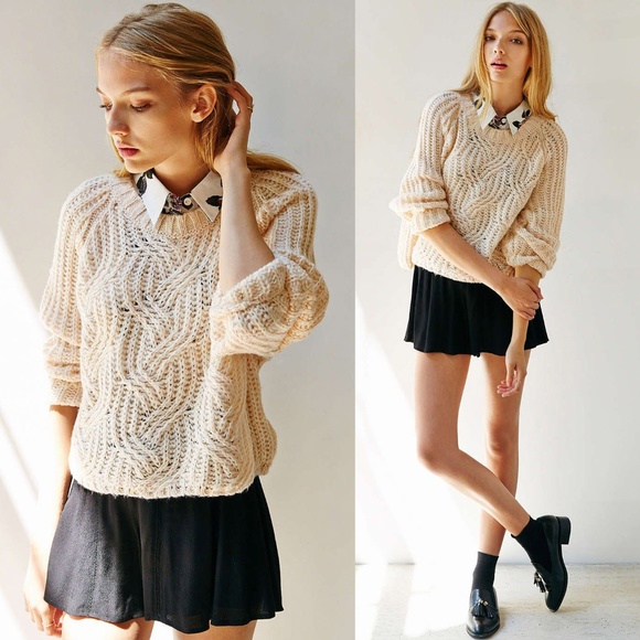Urban Outfitters Sweaters - UO Kimchi Blue Bella Cable Knit Pullover Sweater